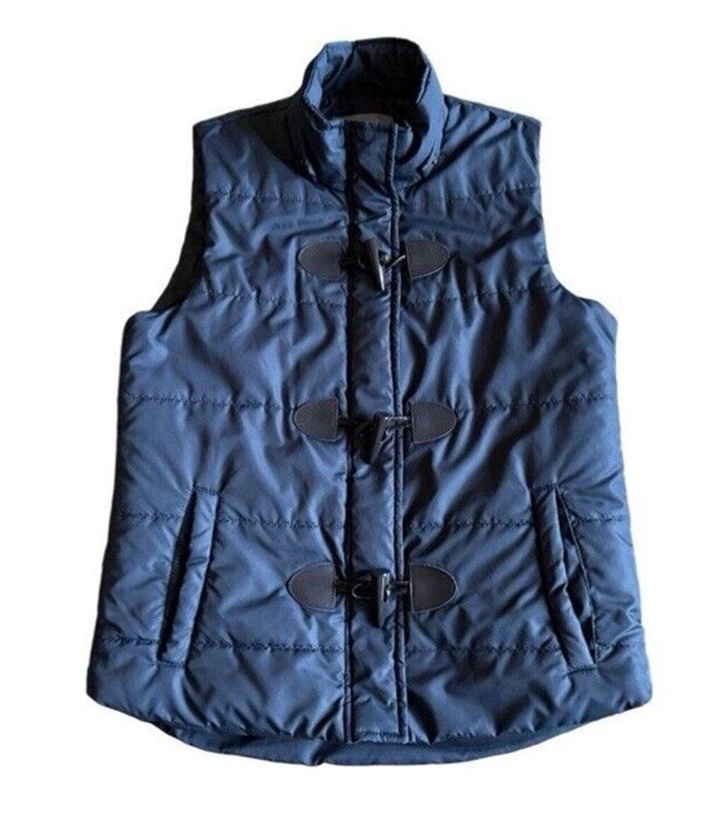 Bagatelle Vest Navy Quilted Size Small Toggles Zip Snap Button Cabin Lodge Fall